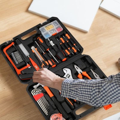 100-Piece Household Tool Kit Carbon Steel Hand Tool Set with ABS Storage Case